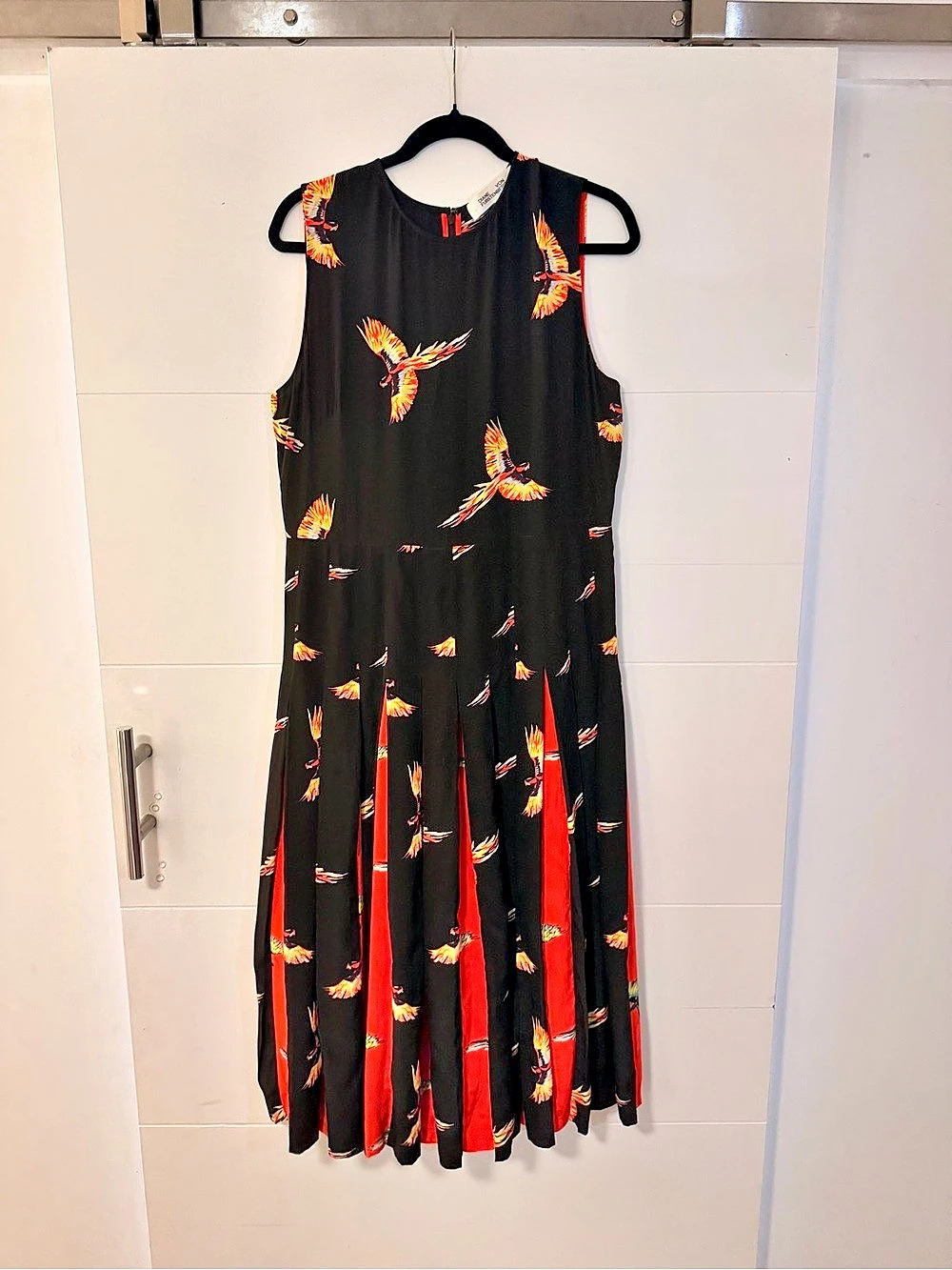 Diane von Furstenberg Talita Bird Print Silk Dress 14